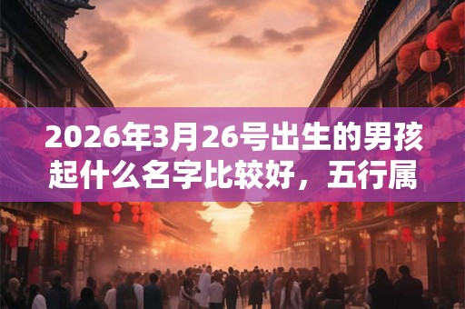 2026年3月26号出生的男孩起什么名字比较好,五行属什么 2026年3月26号出生的男孩起什么名字比较好,五行属什么
