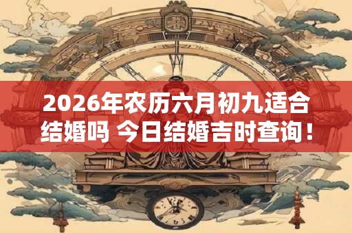 2026年农历六月初九适合结婚吗 今日结婚吉时查询！