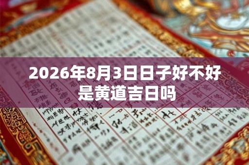 2026年8月3日日子好不好 是黄道吉日吗