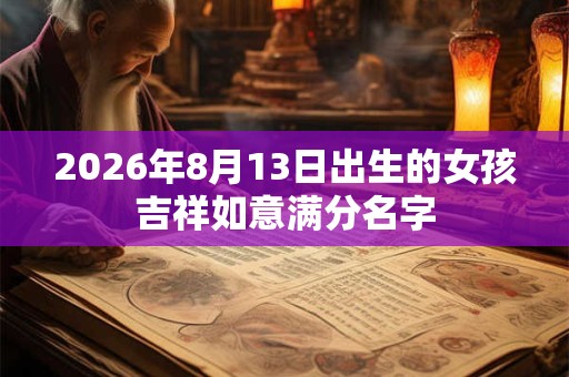 2026年8月13日出生的女孩吉祥如意满分名字