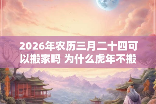 2026年农历三月二十四可以搬家吗 为什么虎年不搬家