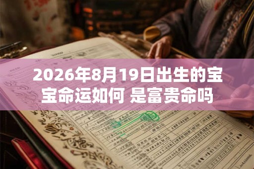 2026年8月19日出生的宝宝命运如何 是富贵命吗 2026年8月19日出生的宝宝命运如何 是富贵命吗