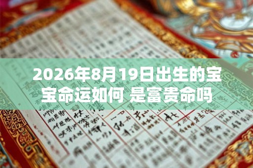 2026年8月19日出生的宝宝命运如何 是富贵命吗