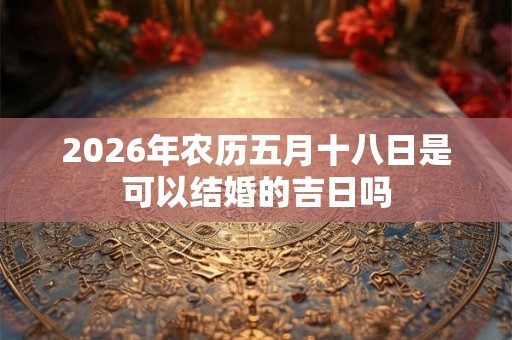 2026年农历五月十八日是可以结婚的吉日吗