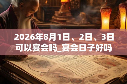 2026年8月1日、2日、3日可以宴会吗_宴会日子好吗