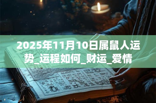 2025年11月10日属鼠人运势_运程如何_财运_爱情