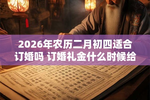 2026年农历二月初四适合订婚吗 订婚礼金什么时候给好