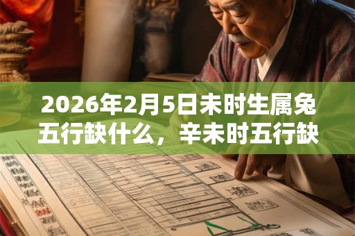 2026年2月5日未时生属兔五行缺什么，辛未时五行缺什么