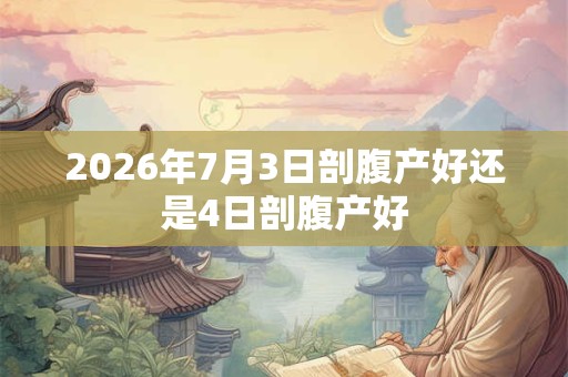 2026年7月3日剖腹产好还是4日剖腹产好 2026年7月3日剖腹产好还是4日剖腹产好