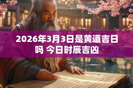 2026年3月3日是黄道吉日吗 今日时辰吉凶 2026年3月3日是黄道吉日吗 今日时辰吉凶