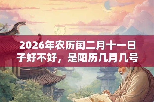 2026年农历闰二月十一日子好不好,是阳历几月几号? 2026年农历闰二月十一日子好不好,是阳历几月几号?