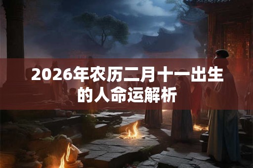 2026年农历二月十一出生的人命运解析