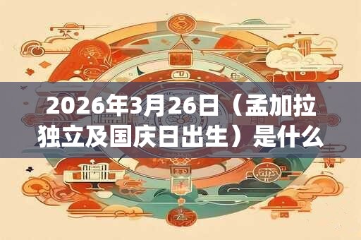 2026年3月26日（孟加拉独立及国庆日出生）是什么命_命运如何