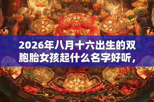 2026年八月十六出生的双胞胎女孩起什么名字好听，五行属什么