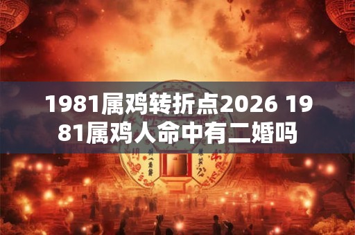 1981属鸡转折点2026 1981属鸡人命中有二婚吗