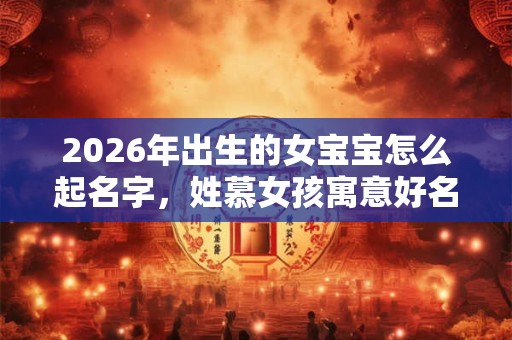2026年出生的女宝宝怎么起名字，姓慕女孩寓意好名字
