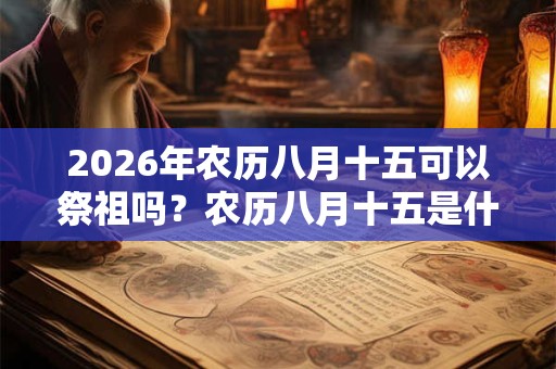 2026年农历八月十五可以祭祖吗？农历八月十五是什么节？