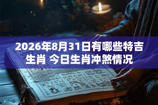 2026年8月31日有哪些特吉生肖 今日生肖冲煞情况