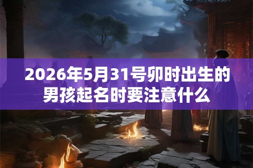 2026年5月31号卯时出生的男孩起名时要注意什么