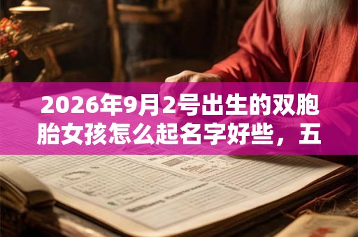 2026年9月2号出生的双胞胎女孩怎么起名字好些,五行属什么? 2026年9月2号出生的双胞胎女孩怎么起名字好些,五行属什么?