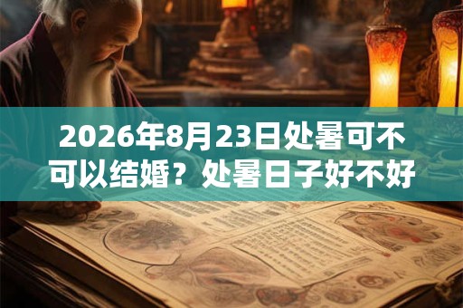 2026年8月23日处暑可不可以结婚？处暑日子好不好？
