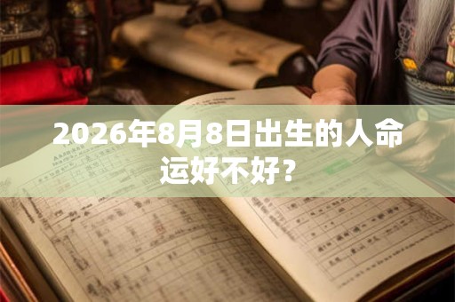 2026年8月8日出生的人命运好不好？