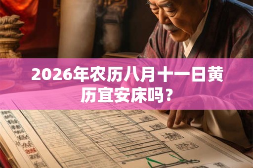 2026年农历八月十一日黄历宜安床吗？