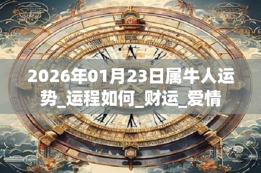 2026年01月23日属牛人运势_运程如何_财运_爱情