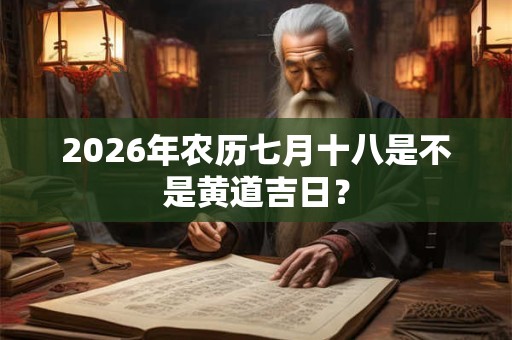 2026年农历七月十八是不是黄道吉日? 2026年农历七月十八是不是黄道吉日?