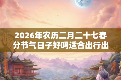 2026年农历二月二十七春分节气日子好吗适合出行出远门吗? 2026年农历二月二十七春分节气日子好吗适合出行出远门吗?