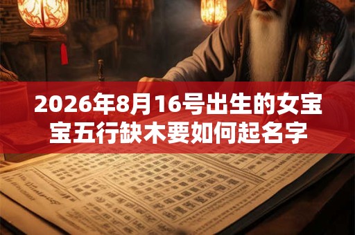 2026年8月16号出生的女宝宝五行缺木要如何起名字