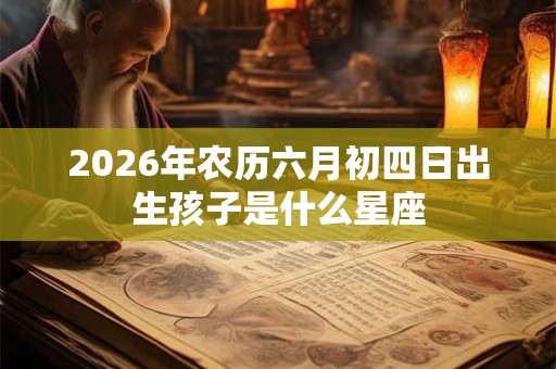 2026年农历六月初四日出生孩子是什么星座