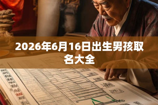 2026年6月16日出生男孩取名大全