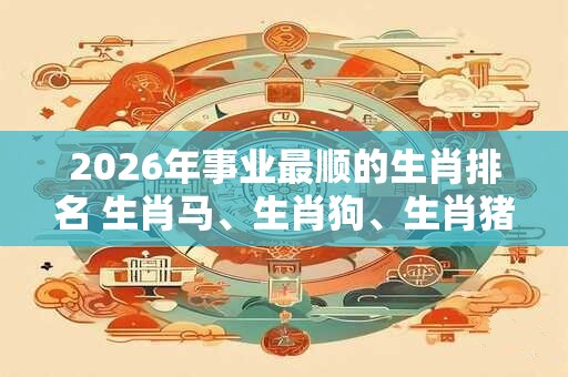 2026年事业最顺的生肖排名 生肖马、生肖狗、生肖猪