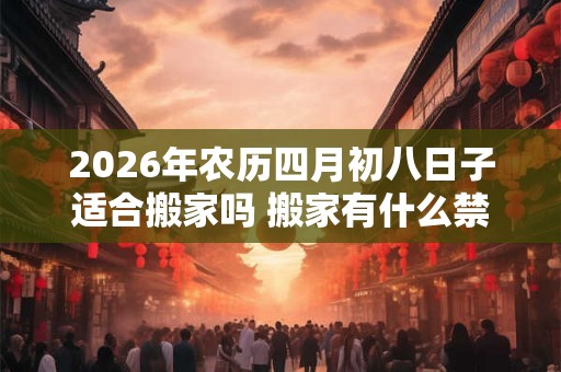 2026年农历四月初八日子适合搬家吗 搬家有什么禁忌