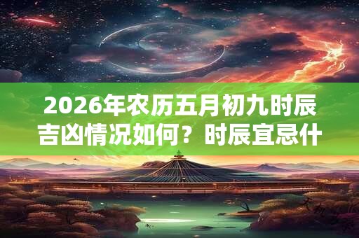 2026年农历五月初九时辰吉凶情况如何？时辰宜忌什么？