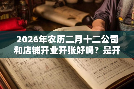 2026年农历二月十二公司和店铺开业开张好吗？是开业吉日吗？
