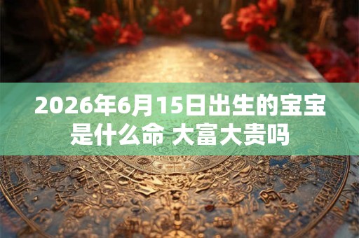 2026年6月15日出生的宝宝是什么命 大富大贵吗 2026年6月15日出生的宝宝是什么命 大富大贵吗