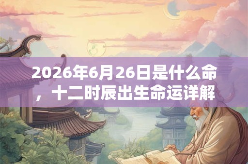 2026年6月26日是什么命,十二时辰出生命运详解 2026年6月26日是什么命,十二时辰出生命运详解