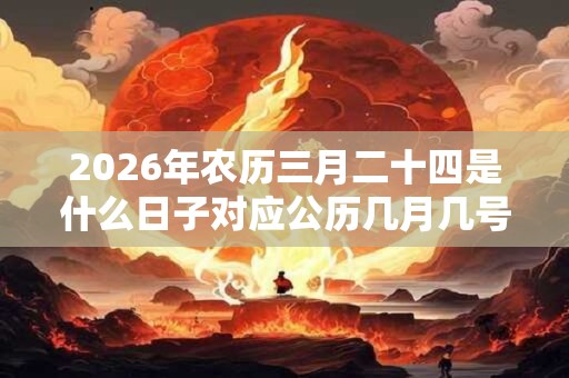 2026年农历三月二十四是什么日子对应公历几月几号？