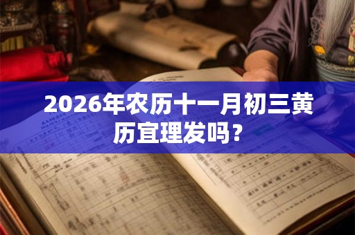 2026年农历十一月初三黄历宜理发吗？