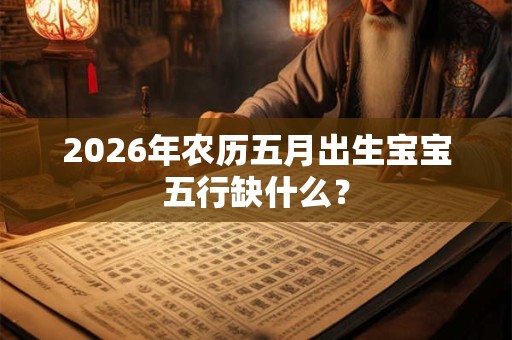 2026年农历五月出生宝宝五行缺什么？