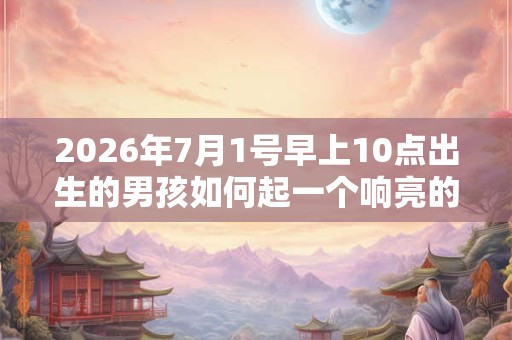 2026年7月1号早上10点出生的男孩如何起一个响亮的名字