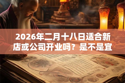 2026年二月十八日适合新店或公司开业吗?是不是宜开业的日子? 2026年二月十八日适合新店或公司开业吗?是不是宜开业的日子?