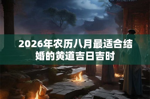 2026年农历八月最适合结婚的黄道吉日吉时 2026年农历八月最适合结婚的黄道吉日吉时
