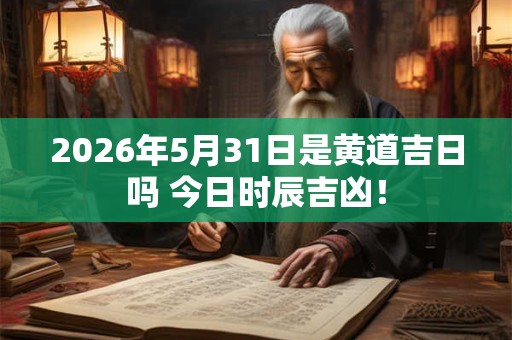 2026年5月31日是黄道吉日吗 今日时辰吉凶！
