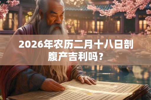 2026年农历二月十八日剖腹产吉利吗? 2026年农历二月十八日剖腹产吉利吗?