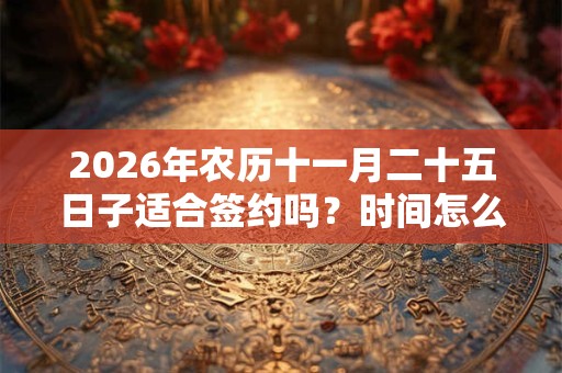 2026年农历十一月二十五日子适合签约吗？时间怎么选？