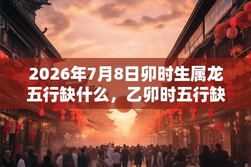 2026年7月8日卯时生属龙五行缺什么，乙卯时五行缺什么