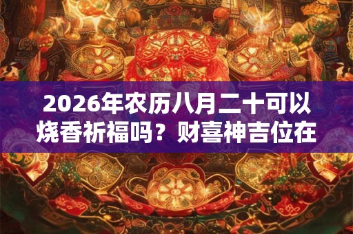 2026年农历八月二十可以烧香祈福吗?财喜神吉位在哪? 2026年农历八月二十可以烧香祈福吗?财喜神吉位在哪?